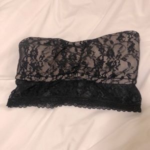 DKNY Lace Strapless Longline Bandeau Bra